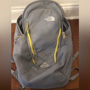 The North Face Vault Backpack in Gray and Yellow